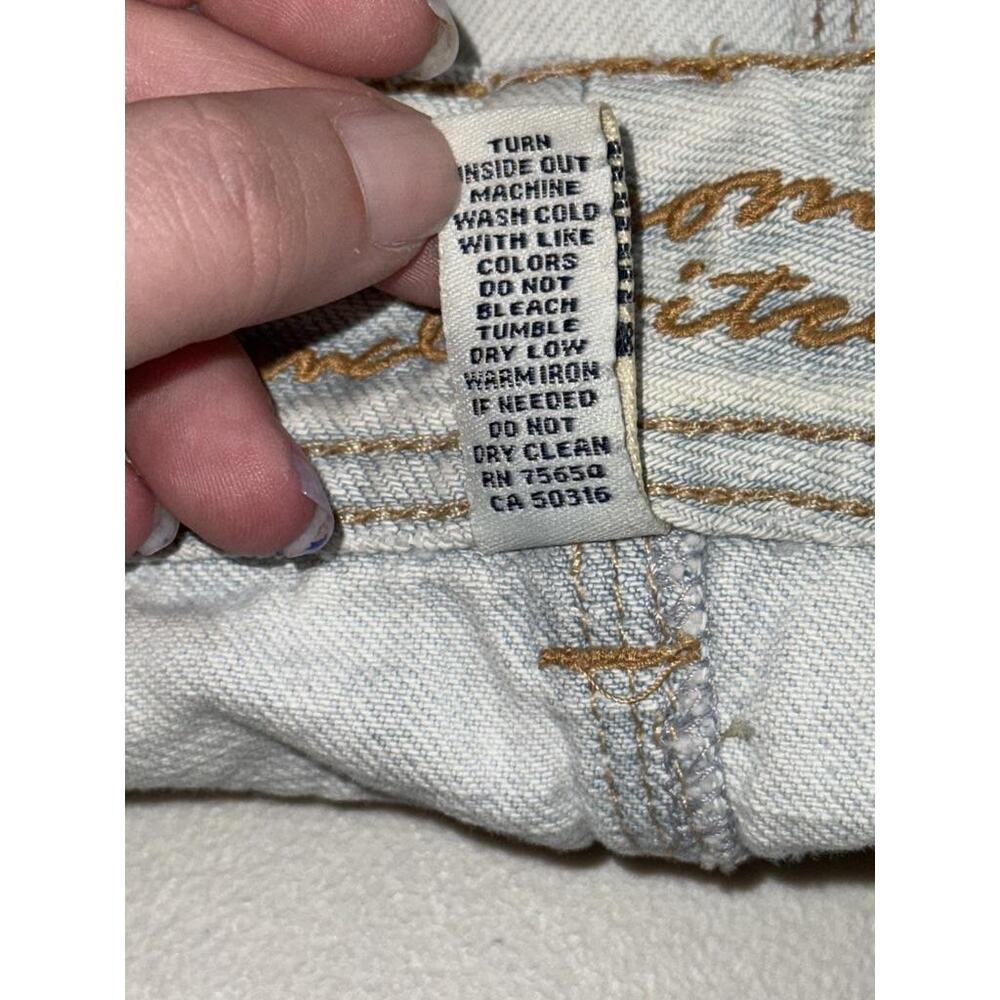 NEW Abercrombie & Fitch Blue Denim Light Wash Distressed Cotton Mini Skirt Sz 6 - Picture 6 of 9